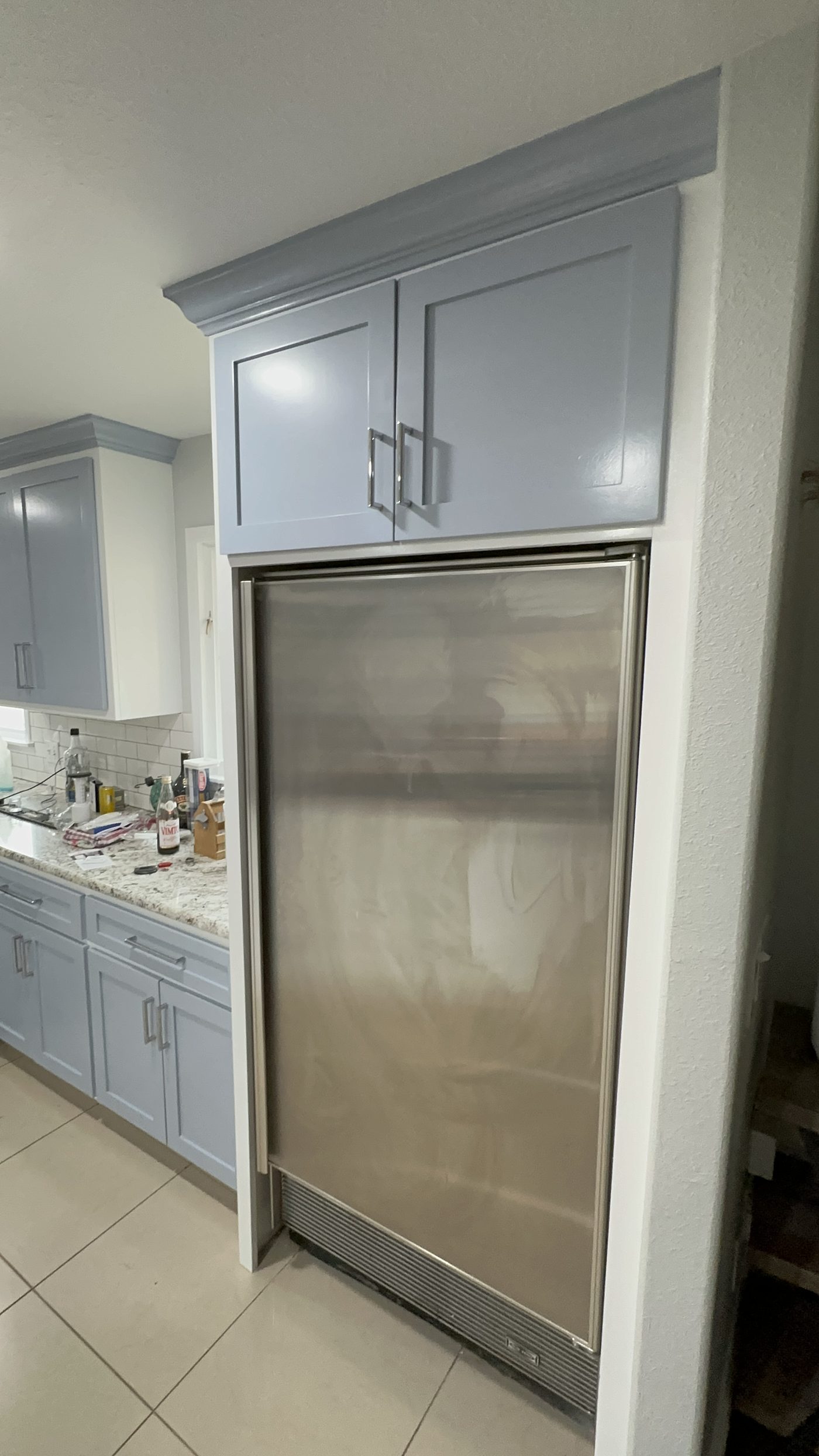 Built-in refrigerator with custom cabinetry